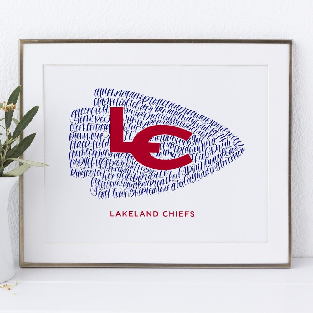 Lakeland Chiefs Word Art